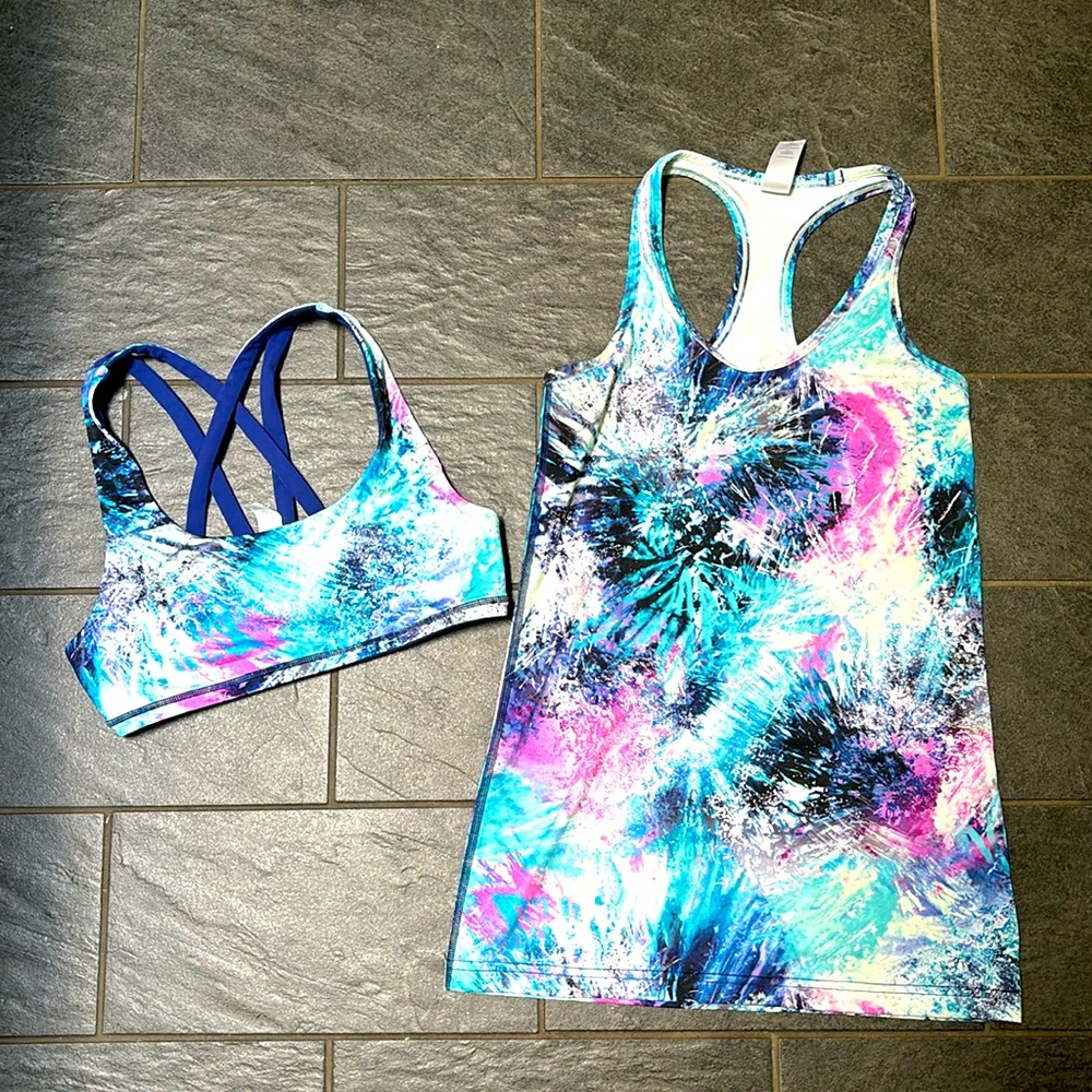 Ivivva Sports Bra and Racer Tank set Sz 12
